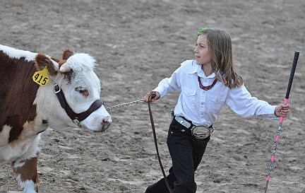 &lt;p&gt;Megan Evelo keeps her eye on the judge as she leads her hereford mini.&lt;/p&gt;