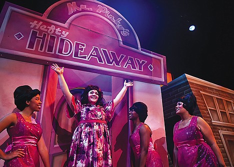 &lt;p&gt;Lindsey Hedberg, playing the role of Tracy Turnblad, raises her arms proudly during the Coeur d'Alene Summer Theatre's production of &quot;Hairspray.&quot; Hedberg is flanked by the three members of The Dynamites, left to right, Yudith Burton, Oyoyo Joi Bonner and Antonia Darlene. The show will premiere at North Idaho College's Boswell Hall Schuler Performing Arts Center at 7:30 p.m. on Aug. 7.&lt;/p&gt;