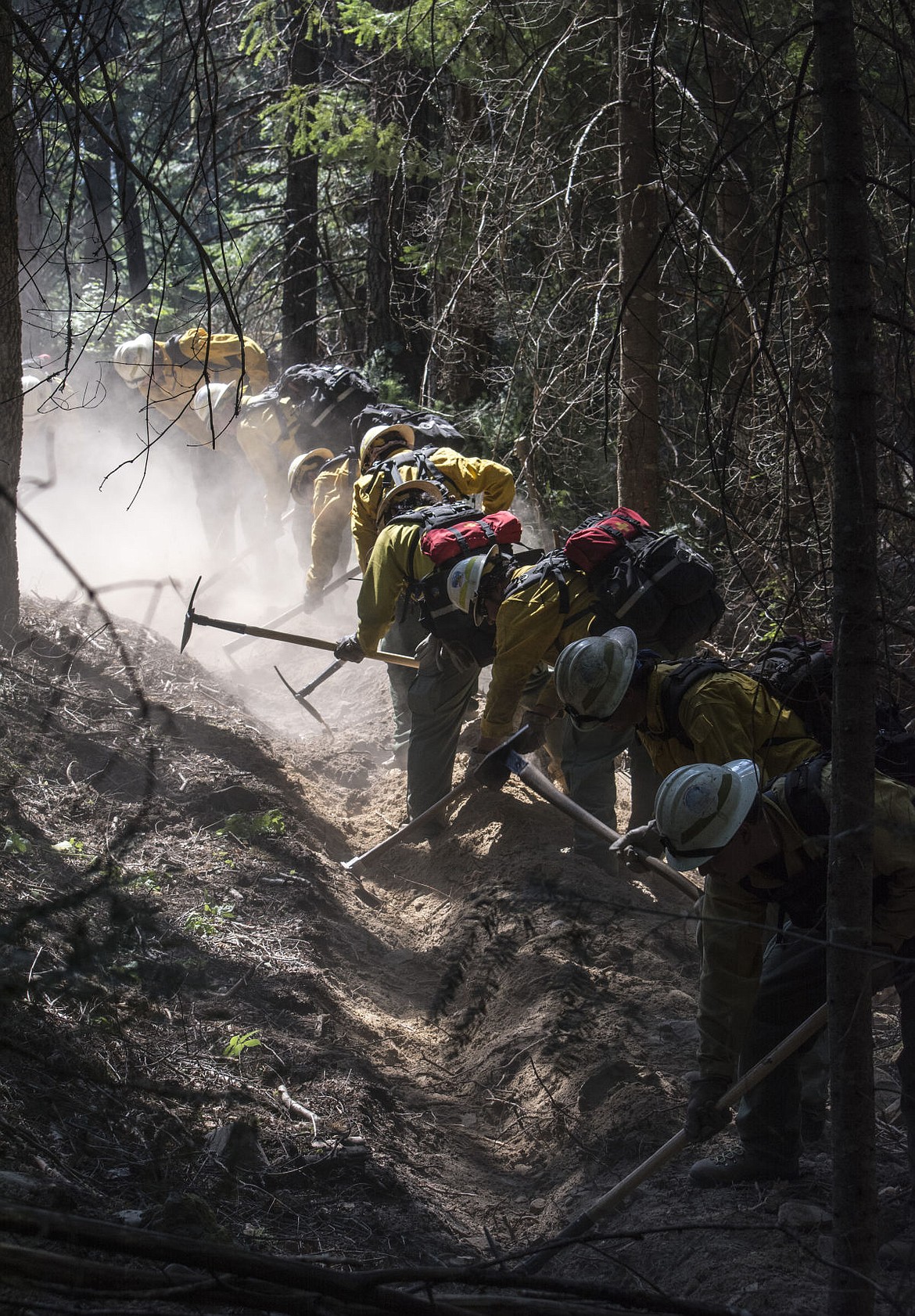 &lt;p&gt;Chief Mountain Hot Shots construct a hand line near the old Silver King mine. August 4, 2016.&lt;/p&gt;