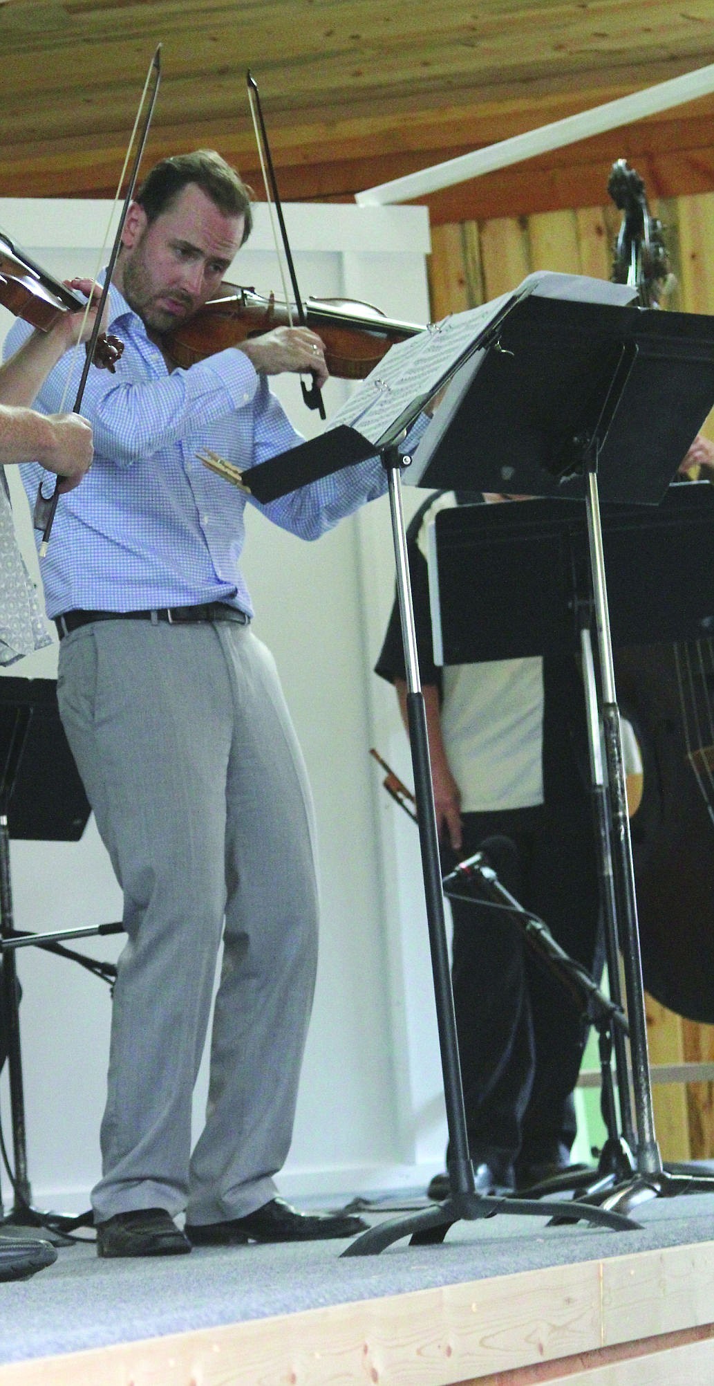 &lt;p&gt;Adam Lamotte plays the violin during the final night of the Montana Baroque Music Festival.&lt;/p&gt;