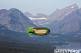 Greenpeace flies blimp near Glacier Park