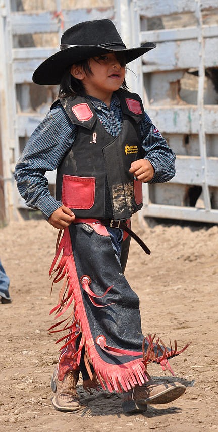 &lt;p&gt;Avary McDonald looks the part as he strides in his full cowboy get up.&lt;/p&gt;