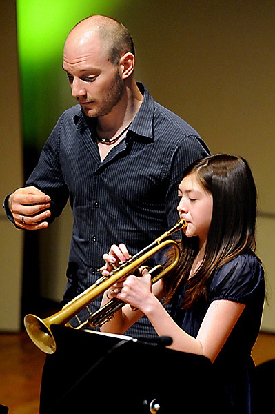 &lt;p&gt;Trumpeter Adam Rapa and12-year-old Natalie Dungey.&lt;/p&gt;