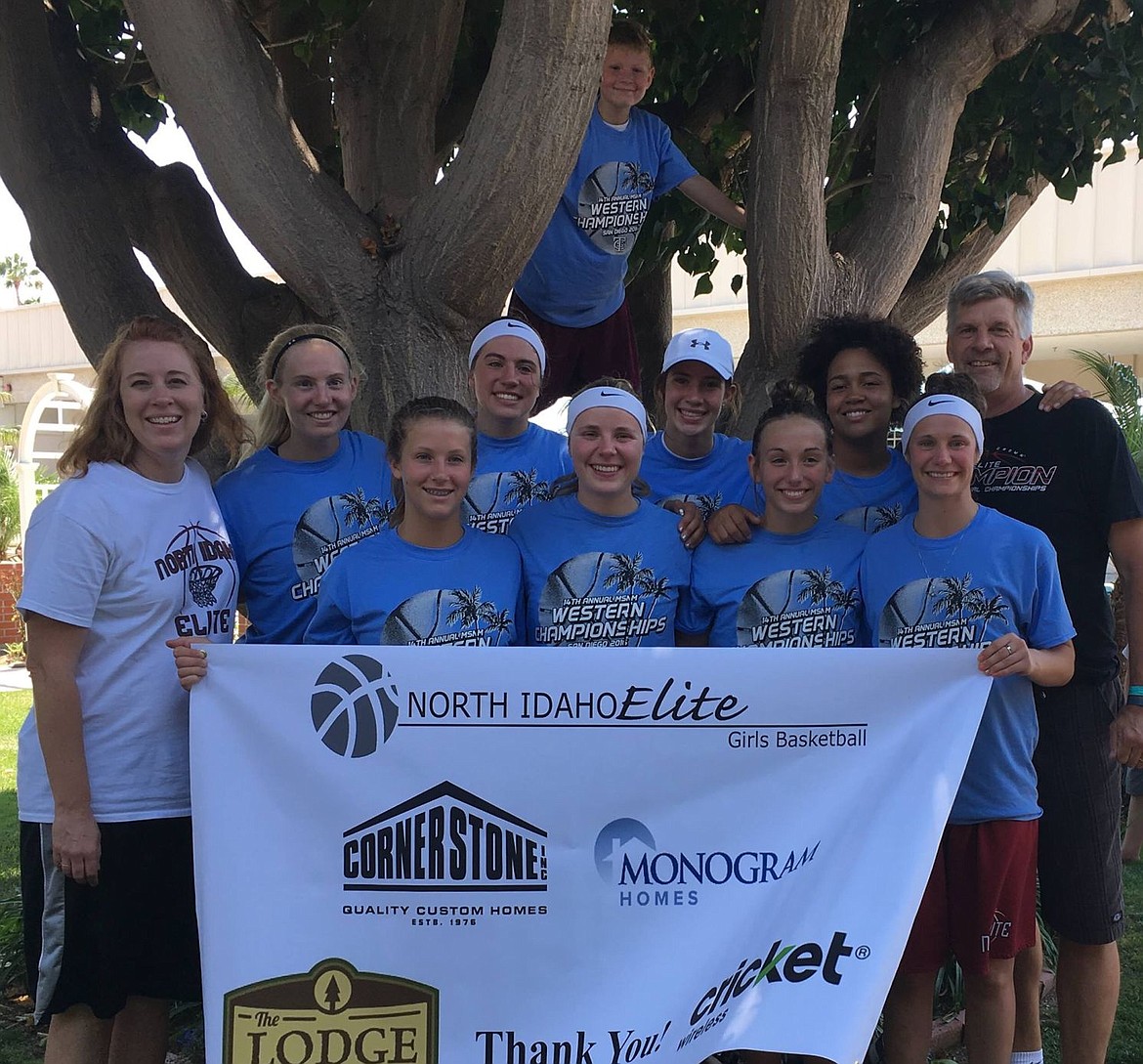 &lt;p&gt;Courtesy photo&lt;/p&gt;&lt;p&gt;The North Idaho Elite high school team finished second in the elite division of the 90 team Midsummer Night&#146;s Madness Western Championship held in San Diego, Calif. In the back row, from left, are: coach Carey Carlson, Tiana Johnson, Melody Kempton, Nina Carlson, Keara Simpson, and coach Chris Carlson. In the front row is Rachel Schroeder, Keelie Lawler, Bayley Brennan, and Allison Kirby. In the tree is ball boy Jordan Carlson. This tournament marks the last one for Nina Carlson (Lake City HS), Allison Kirby Timberlake HS), and Keelie Lawler (Timberlake HS) who have played with North Idaho Elite for seven years straight.&lt;/p&gt;