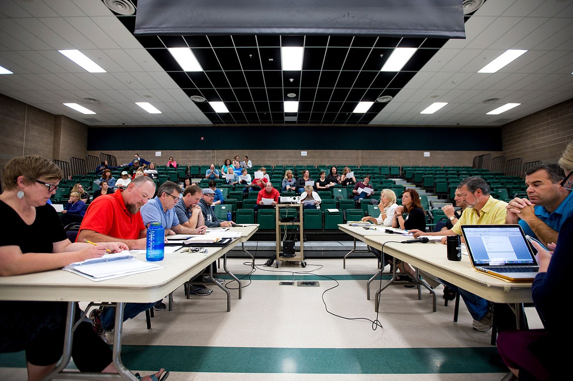 &lt;p&gt;Representatives of the Coeur d'Alene Education Association, left, work on Wednesday with members of the Coeur d'Alene School District to negotiate contracts for teachers. The two groups came to a tentative agreement and will reconvene to come to a final decision in the coming weeks.&lt;/p&gt;