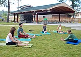 Outdoor Yoga classes raise money for Lakeside's Volunteer Park
