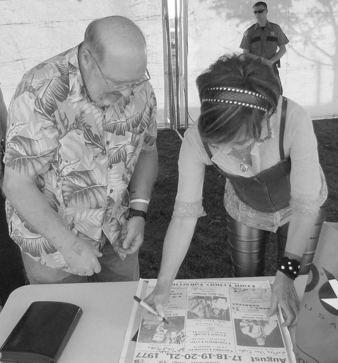 When Pam Tillis was a featured entertainer at the Grant County Fair in 2013, a 1977 poster with her father, Mel, was the headliner was located in the history barn. I asked her to sign it. Stop by the history barn to see her message.