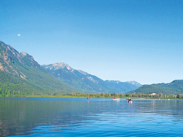 Lake Wenatchee is one of the most scenic places to fish for sockeye salmon. When the season begins in early August, clear skies and calm waters are the norm.