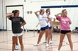 Kansas State cheerleaders come to BHS camp