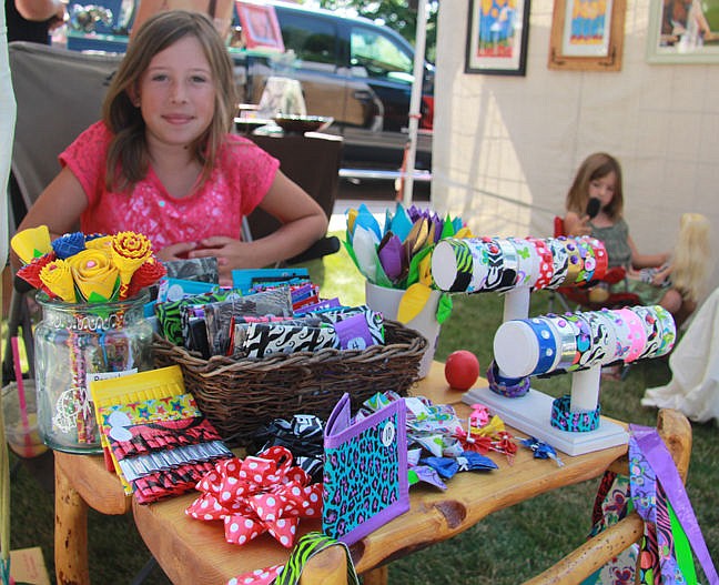 &lt;p&gt;Mattison displays her duct tape art and practical items at the art show.&lt;/p&gt;