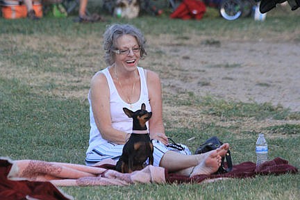 &lt;p&gt;Leader photo by Vince Lovato Dolores Rongyocsik, of Plson, enjoys the Bob-A-Dips concert with her niece's dog, Lilly, a 7-year-old MinPin.&lt;/p&gt;