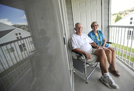 &lt;p&gt;Lee and Judy Ayers, of Phoenix, sit on the patio outside the apartment where they spend their summer months in Pocatello on Aug. 5.&lt;/p&gt;