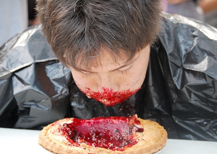 &lt;p&gt;&lt;/p&gt;&lt;p&gt;The 33rd annual Huckleberry Festival held its first huckleberry pie-eating contest Saturday. It was quite a hit with the crowd.&lt;/p&gt;