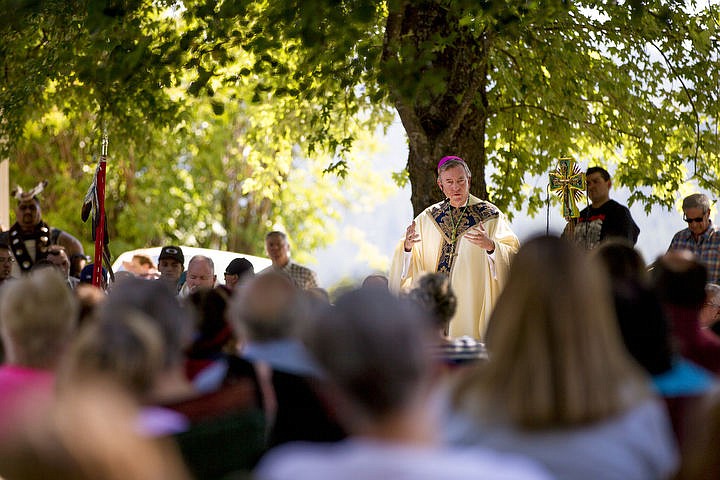 &lt;p&gt;Diocese of Boise Bishop Peter Christensen leads mass at the Coeur d'Alene Tribe's 82nd annual Cataldo Pilgrimage on Monday, Aug. 15, 2016 at Old Mission State Park. The Catholic mass was attended by more than 900 people.&lt;/p&gt;