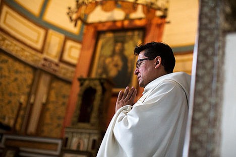 &lt;p&gt;Father Marcos Sanchez&#160;prays during the 80th annual Caltado Pilgrimage honoring the Feast of the Assumption of the Blessed Virgin Mary on Friday morning at The Mission in Caltado, Idaho.&lt;/p&gt;