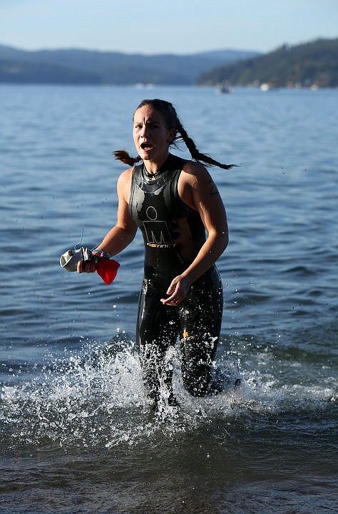 &lt;p&gt;LOREN BENOIT/Press Athletes swim in the waters of Lake Coeur d'Alene, bike downtown and run along the Centennial Trail during the Coeur d'Alene Triathlon on Saturday, August 13, 2016.&lt;/p&gt;