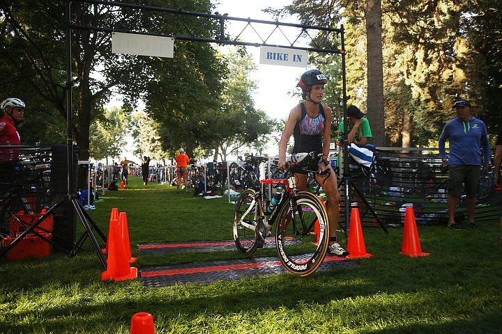 &lt;p&gt;LOREN BENOIT/Press Athletes swim in the waters of Lake Coeur d'Alene, bike downtown and run along the Centennial Trail during the Coeur d'Alene Triathlon on Saturday, August 13, 2016.&lt;/p&gt;