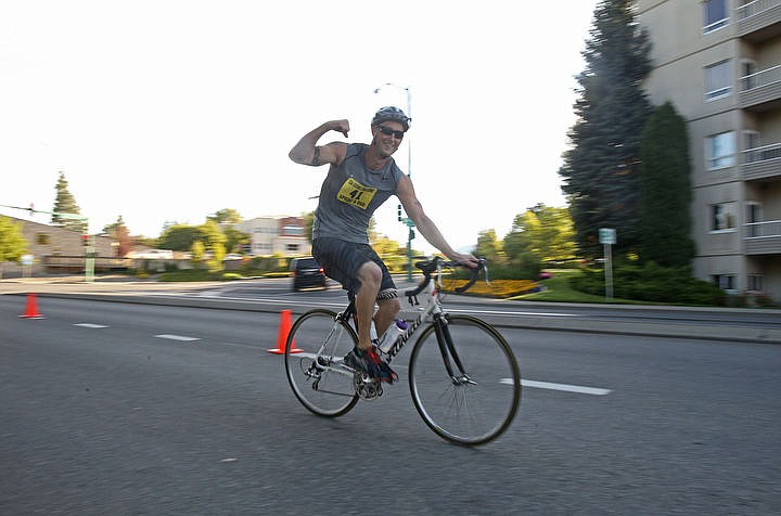 &lt;p&gt;LOREN BENOIT/Press Athletes swim in the waters of Lake Coeur d'Alene, bike downtown and run along the Centennial Trail during the Coeur d'Alene Triathlon on Saturday, August 13, 2016.&lt;/p&gt;