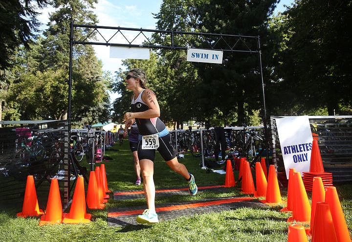 &lt;p&gt;LOREN BENOIT/Press Athletes swim in the waters of Lake Coeur d'Alene, bike downtown and run along the Centennial Trail during the Coeur d'Alene Triathlon on Saturday, August 13, 2016.&lt;/p&gt;