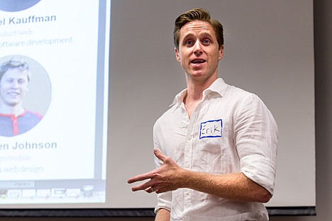 &lt;p&gt;Erik Hayton, chief executive officer of the start-up company The Wedding Nook, pitches his business to judges Friday at the Think Big Festival at North Idaho College.&lt;/p&gt;