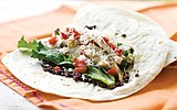 Capers add delicious pungency to tapenade wrap