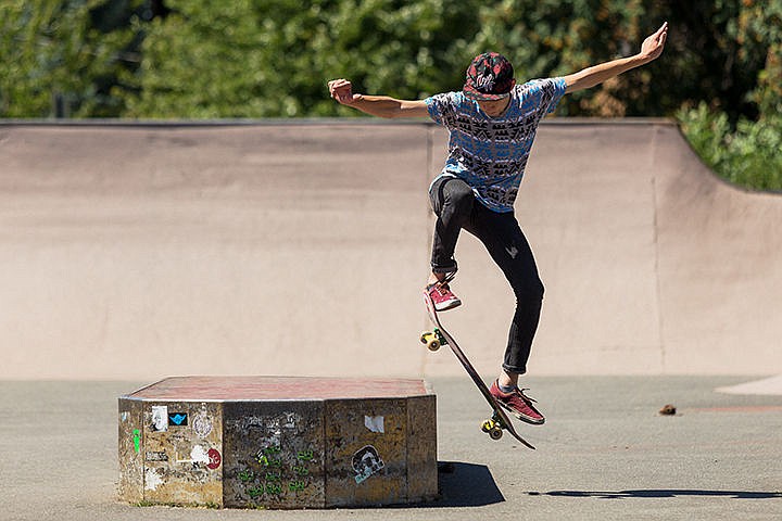 &lt;p&gt;Noah Harris, 16, practices his technique on a feature at the Coeur d&#146;Alene skate park on Monday afternoon.&lt;/p&gt;