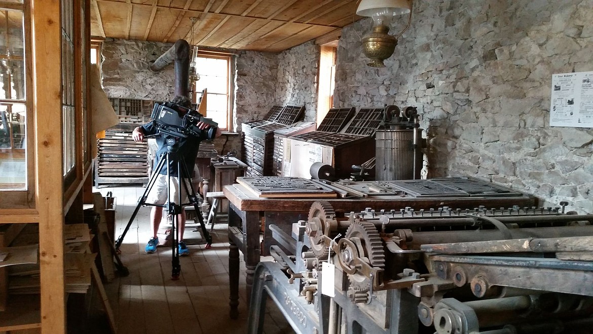 &lt;p&gt;Montana PBS producer, Gus Chambers shoots some footage for an upcoming documentary inside the Montana Post newspaper building in Virginia City&lt;/p&gt;