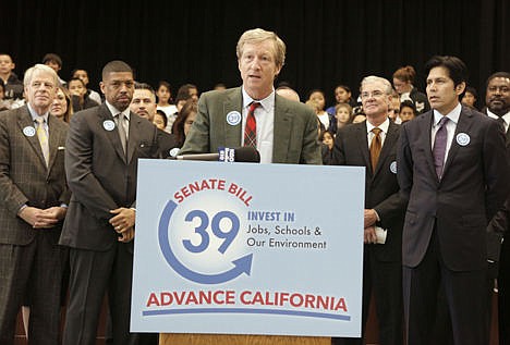 &lt;p&gt;Billionaire Tom Steyer, the chief financier behind the Proposition 39 campaign, discusses a proposed bill to fund energy efficiency projects at schools in California's poorest communities, during a news conference at Mark Twin Elementary School in Sacramento, Calif., Dec. 4, 2012.&#160;&lt;/p&gt;