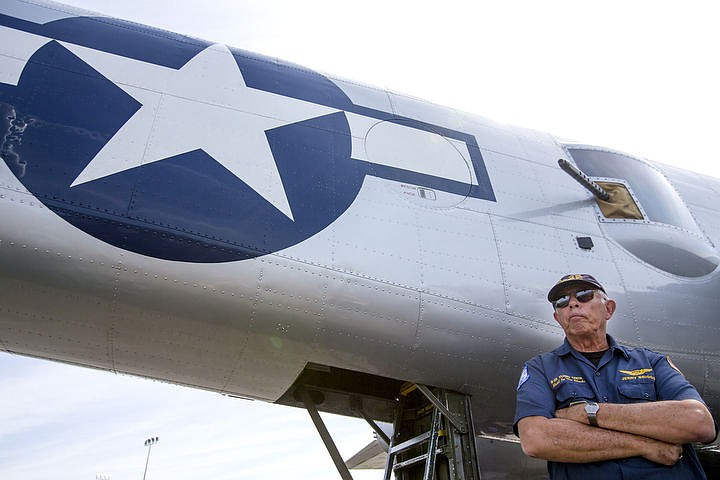 &lt;p&gt;Jerry Briggs, a pilot on the &quot;Maid in the Shade&quot; B-25 bomber, stands near the tail section of the plane on Wednesday at the Coeur d'Alene Airport. The plane flew 15 combat missions in Italy in late 1944. The 1944 &quot;Maid in the Shade&quot; B-25 war plane is parked at the Coeur d'Alene Airport on Thursday, Aug. 18, 2016, where it'll be throughout the weekend. With a 67.5 foot wingspan and a length of 52 feet, 11 inches, the war plane has a top speed of 275 miles-per-hour and can carry a crew of six. The plane flew 15 combat missions over Italy in late 1944, mostly targeting railway bridges.&lt;/p&gt;