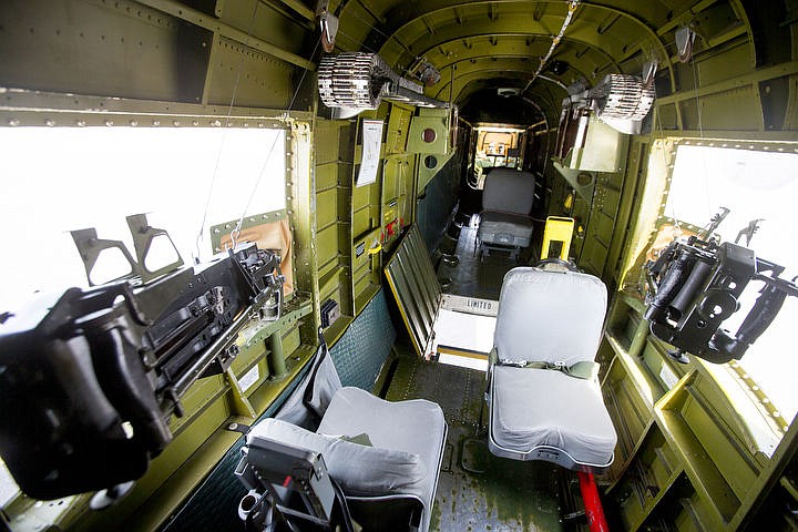 &lt;p&gt;A view inside the tail section of the 1944 &quot;Maid in the Shade&quot; B-25 war plane. With a 67.5 foot wingspan and a length of 52 feet, 11 inches, the war plane has a top speed of 275 miles-per-hour and can carry a crew of six. The plane flew 15 combat missions over Italy in late 1944, mostly targeting railway bridges.&lt;/p&gt;