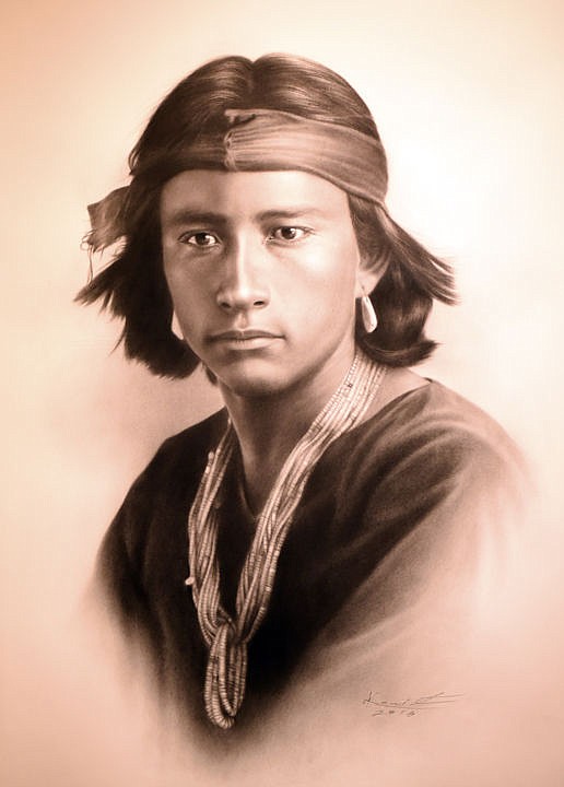 <p>Charcoal drawing by Kowit Sernklang at the Sunti World Art Gallery in Whitefish.</p>