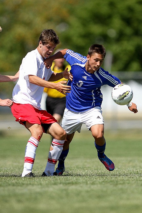 &lt;p&gt;Zach Couch, left, of Sandpoint, and Graison Le of Coeur d'Alene vie for the ball during Saturday's game at Sandpoint, won by Coeur d'Alene 3-1.&lt;/p&gt;