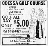 1979 Odessa Golf Course ad
