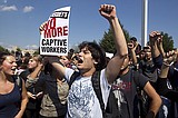 Foreign students protest Hershey working conditions