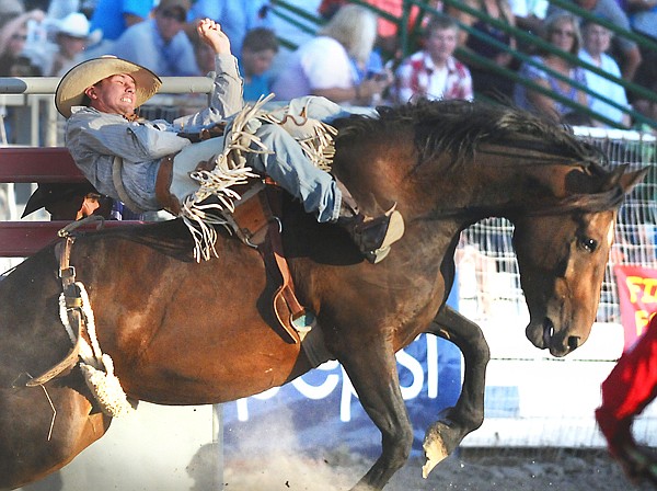 &lt;p&gt;Sonny Taylor of Thayne, Wyo., competes in bareback riding Friday
evening at the Northwest Montana Fair PRCA Rodeo in Kalispell.&lt;/p&gt;