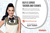 Katy Perry Helps Support Teachers and Students