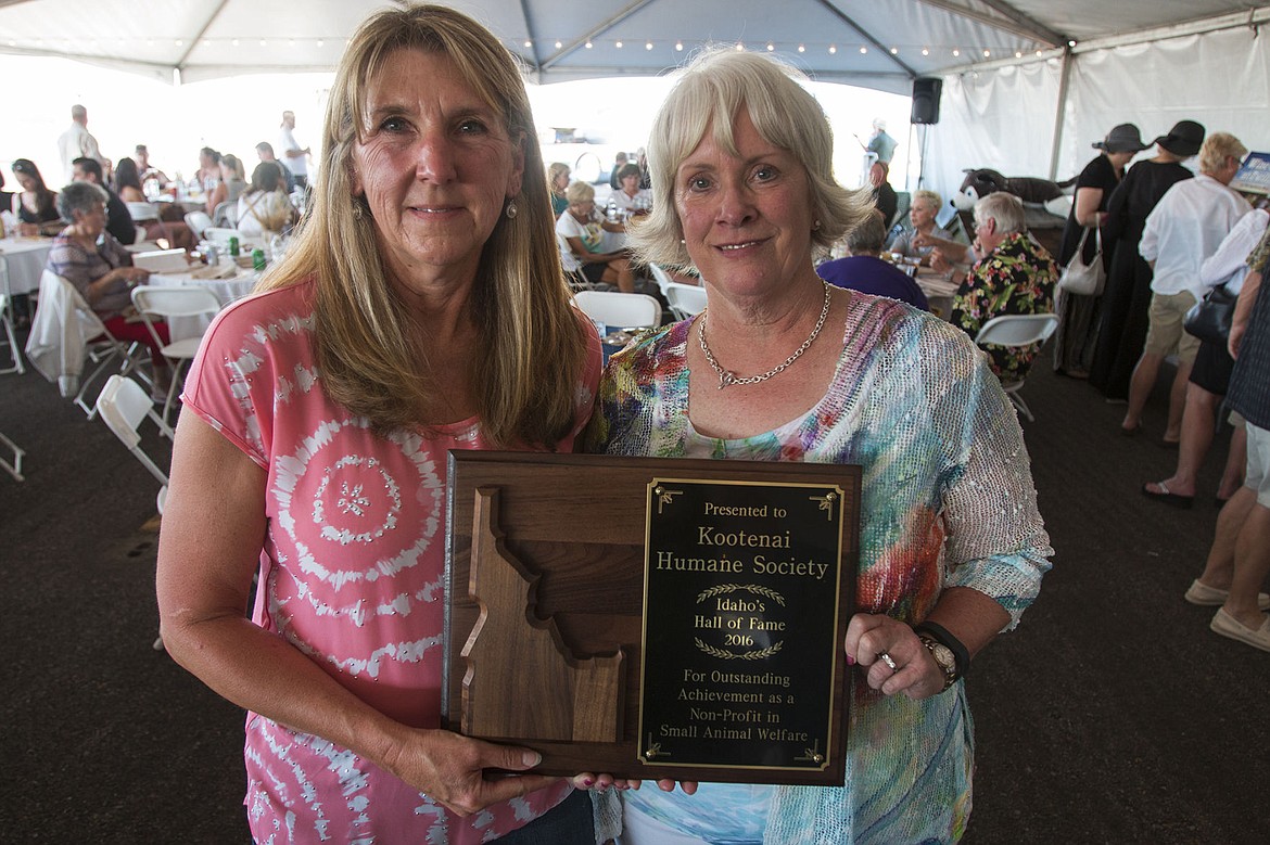 &lt;p&gt;BLITZ/Press Kootenai Humane Society Board President, Cindy Edington, left, and Kootenai Humane Society Executive Director, Debbie Jeffrey, right, accept the human society&#146;s induction in to the Idaho Hall of Fame Saturday at the organization&#146;s annual fundraiser. &#147;We are just thrilled,&#148; Jeffrey said.&lt;/p&gt;