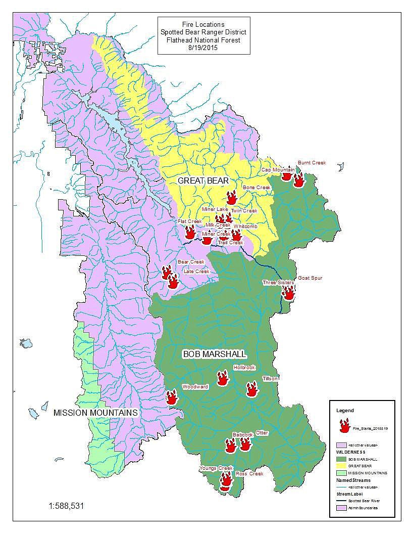 &lt;p&gt;This map shows the distribution of fires across the Spotted Bear Ranger District of the Flathead National Forest.&lt;/p&gt;