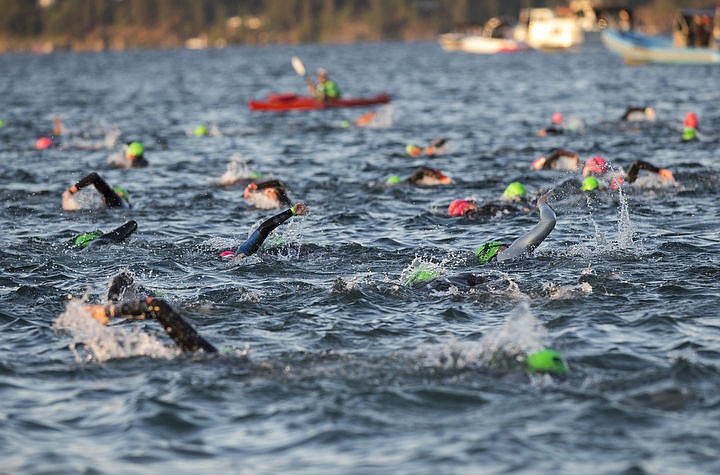 &lt;p&gt;LOREN BENOIT/Press More than 1,300 athletes from around the world gathered on Coeur d'Alene's City Beach on the morning of August 21, 2016 for the start of the 14th annual Ironman Coeur d'Alene triathlon. Participants were challenged to a 2.4-mile open water swim in Lake Coeur d'Alene, followed by a 122-mile bike ride and finishing the race with a 26.2-mile run. Thousands of spectators cheered on the athletes as they raced through the 94-degree weather for the event.&lt;/p&gt;