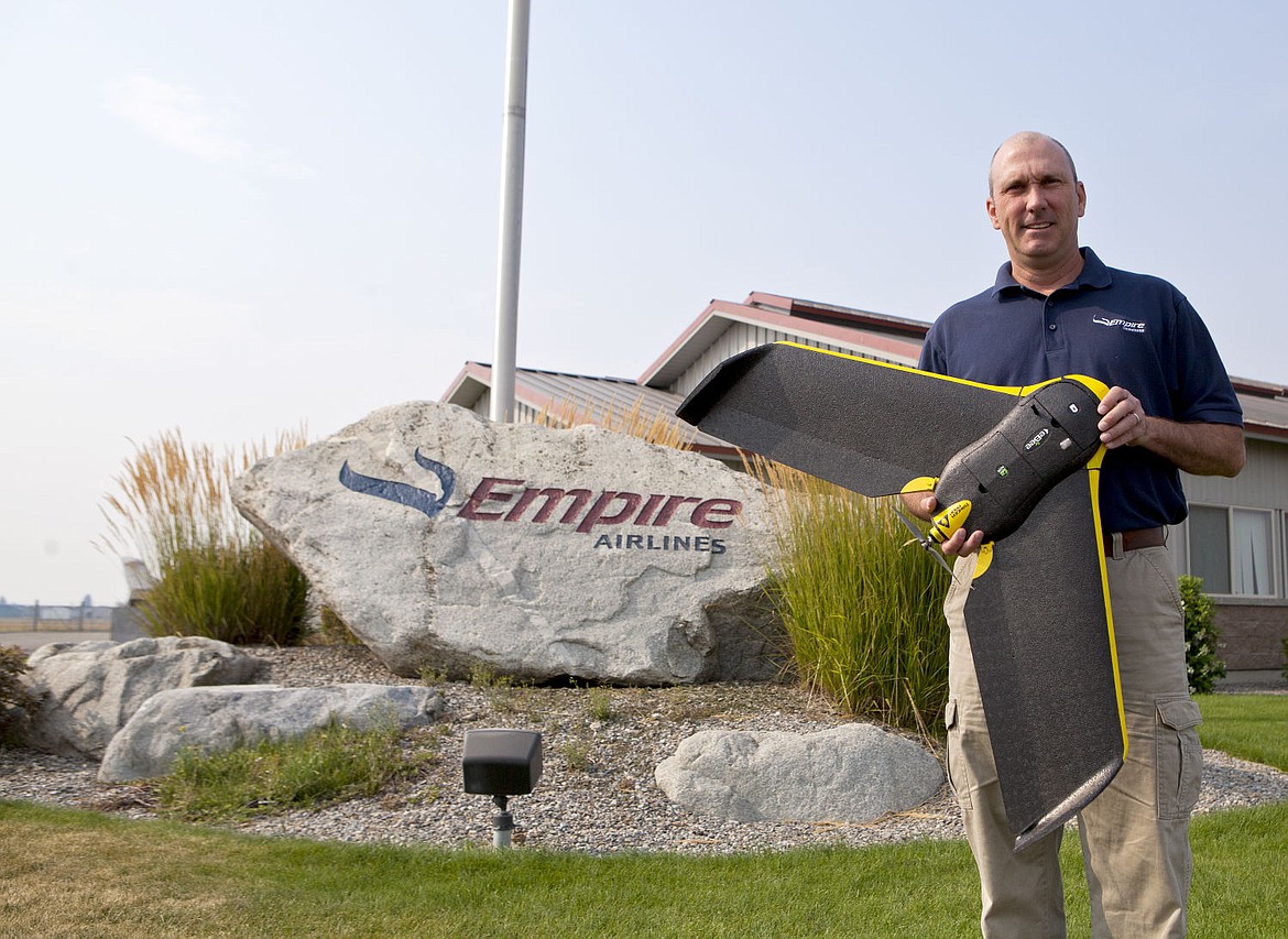 &lt;p&gt;Brad Ward, president of Empire Unmanned, holds an unmanned aircraft system outside of their headquarters in Hayden that his company uses to precisely map agricultural land. Empire Unmanned received exemptions from the Federal Aviation Administration in January that enabled the company to begin offering imaging services to farmers in March. They are continuing to work with the federal organization on regulations for UAS pilots so that, as the company grows, they can hire candidates with ideal backgrounds.&lt;/p&gt;