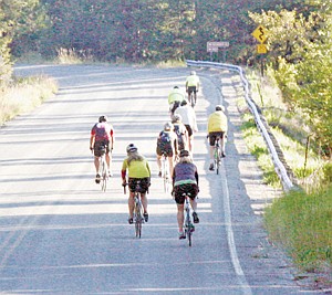 &lt;p&gt;Le Tour cyclists as they tackle the first obstacle, a grueling 2.4 mile hill.&lt;/p&gt;