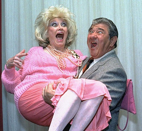 &lt;p&gt;AP Photo/Marty Lederhandler, file Comedian Phyllis Diller gets a lift from emcee Buddy Hackett prior to an Oct. 9, 1985, celebrity stag luncheon roast at the New York Friars Club in New York City. Diller, the housewife turned humorist who aimed some of her sharpest barbs at herself, died Monday, Aug. 20, 2012, at age 95 in Los Angeles.&lt;/p&gt;