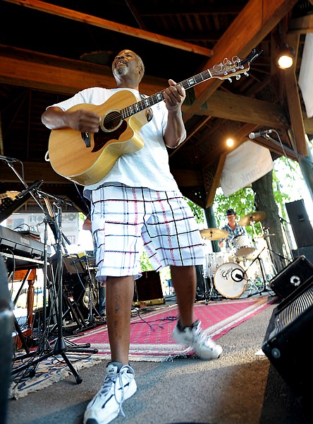<p>Andre Floyd playing with Mood Iguana on Thursday, August 7, at Picnic in the Park in Kalispell.</p>