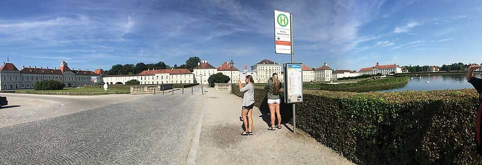 Panoramic view of Nymphenburg Palace, which was built by Ferdinand Maria, Elector of Bavaria, as a thank-you gift to his wife for finally giving him a son.