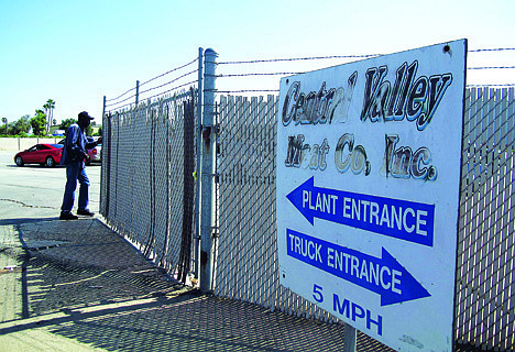 &lt;p&gt;A security guard opens the gate at the Central Valley Meat Co., the California slaughterhouse shut down by federal regulators after they received video showing dairy cows being repeatedly shocked and shot before being slaughtered, on Tuesday, Aug. 21, 2012 in Hanford, Calif. Federal regulators are investigating whether beef from sick cows reached the human food supply. (AP Photo/Gosia Wozniacka)&lt;/p&gt;