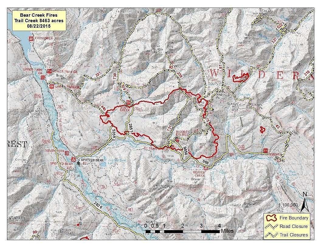 &lt;p&gt;&lt;strong&gt;Trail Fire map Aug. 22&lt;/strong&gt;&lt;/p&gt;
