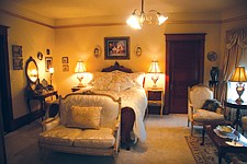 One of four bedrooms in the Johnson's beautifully remodeled Victorian home in Polson. The building was open to the public last Wednesday night as part of a fundraiser.