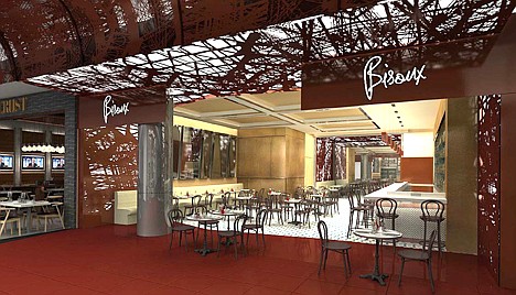 &lt;p&gt;An artist rendering provided by ICRAVE shows Bisoux, scheduled to open in the Delta Air Lines terminal at LaGuardia Airport, Saturday. With travelers waiting longer due to more extensive security checks and flight delays, airports across the country are swapping out fast food joints for sit-down restaurants.&lt;/p&gt;