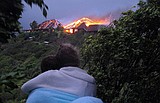 Titanic-sized storm sparks fire