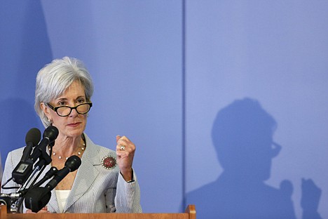 &lt;p&gt;U.S. Health and Human Services Secretary Kathleen Sebelius speaks during an event discussing the federal health care overhaul at Congreso's Pan American Academy Charter School, Thursday, Aug. 22, 2013, in Philadelphia.&lt;/p&gt;